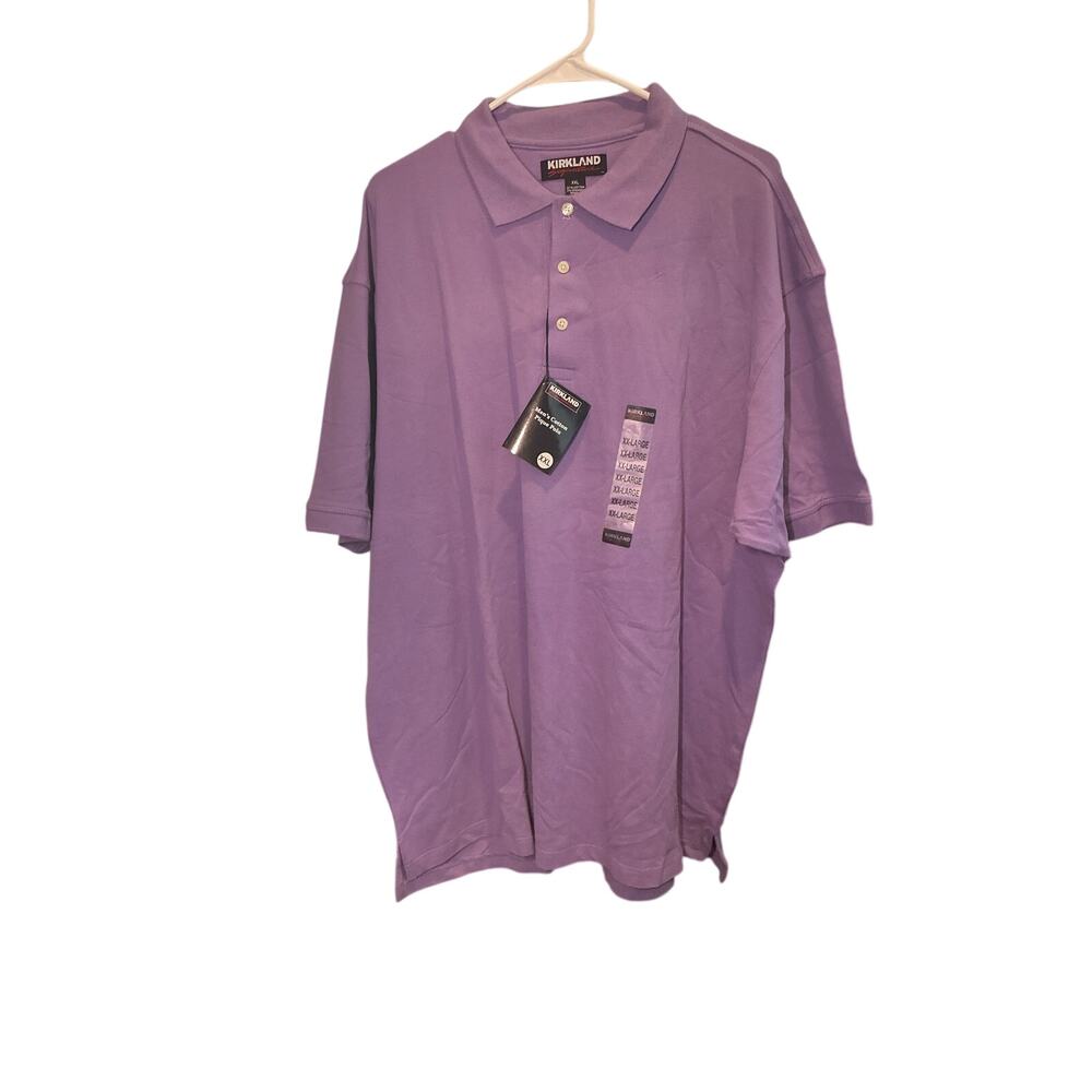 Kirkland Signature Purple Short Sleeve Polo Size XXL NWT